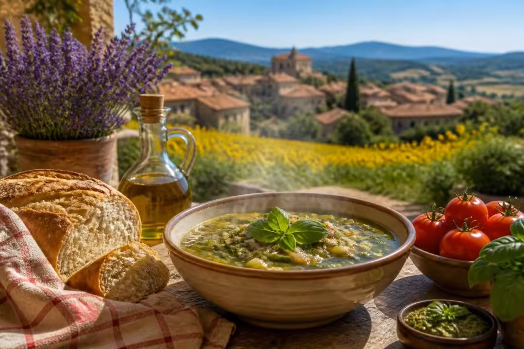 plongez dans une escapade gourmande en provence avec la soupe au pistou, star de l'épisode e63. découvrez recettes, traditions et saveurs sur programme tv ouest-france.